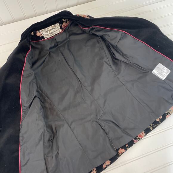 Pink Martini Floral Blazer Single Breasted One Button Career Workwear Size XS S - Picture 6 of 6